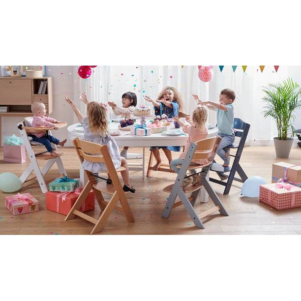 KINDERKRAFT SELECT Stolička jedálenská Enock Black, Premium