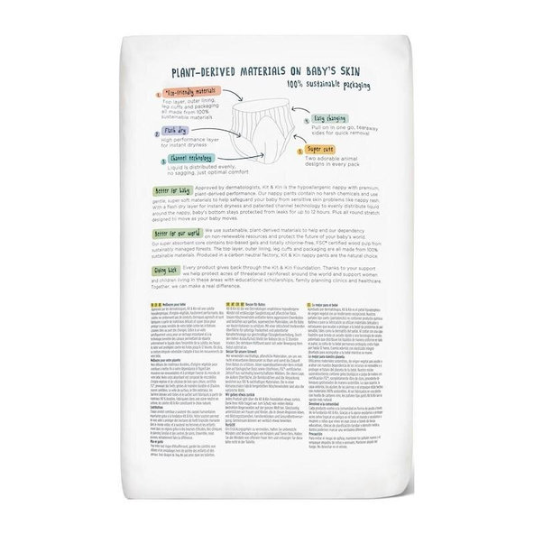 KIT & KIN ekologickej plienkové nohavičky (pull-ups), veľkosť 6 (18 ks), 15 kg +