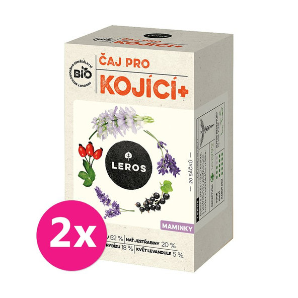 2x LEROS BIO Čaj pre dojčenie+ 20x2g