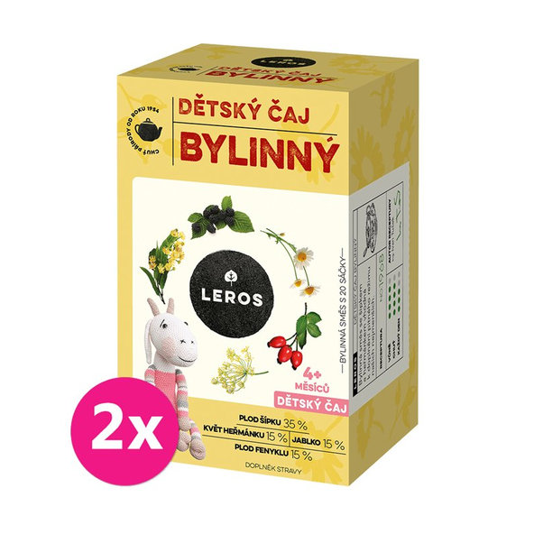 2x LEROS Čaj detský bylinný 20x1,8g