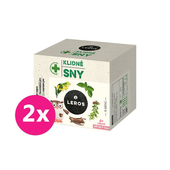 2x LEROS Čaj detský Kľudné sny 10x1,5g