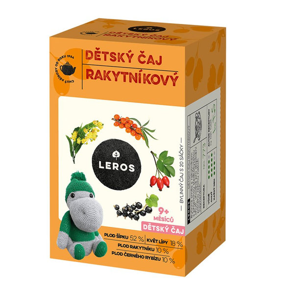 2x LEROS Čaj detský Rakytníkový 20x2g
