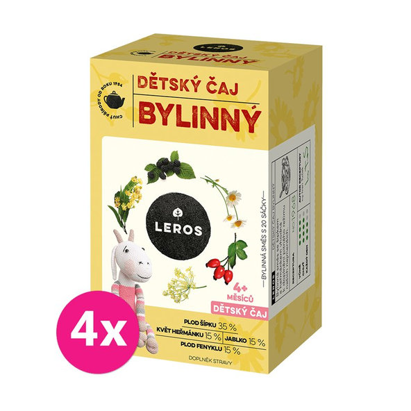 4x LEROS Čaj detský bylinný 20x1,8g