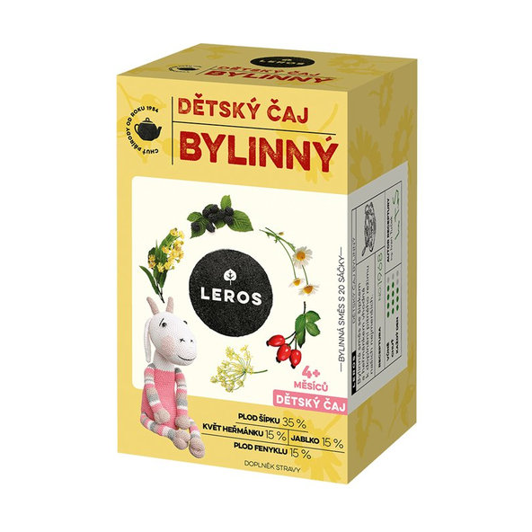 4x LEROS Čaj detský bylinný 20x1,8g
