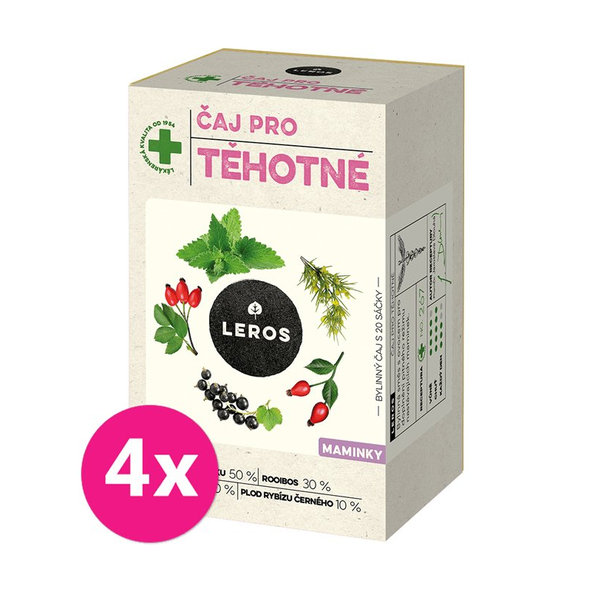 4x LEROS Čaj pre tehotné 20x2g