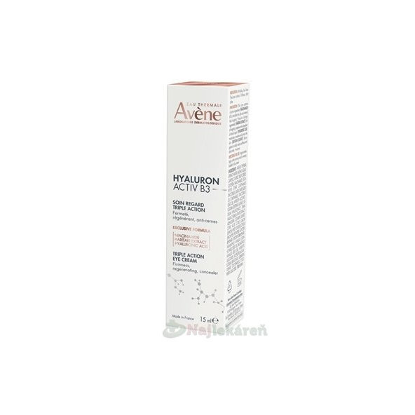 AVENE HYALURON ACTIV B3 očný krém s trojitým účinkom 15ml