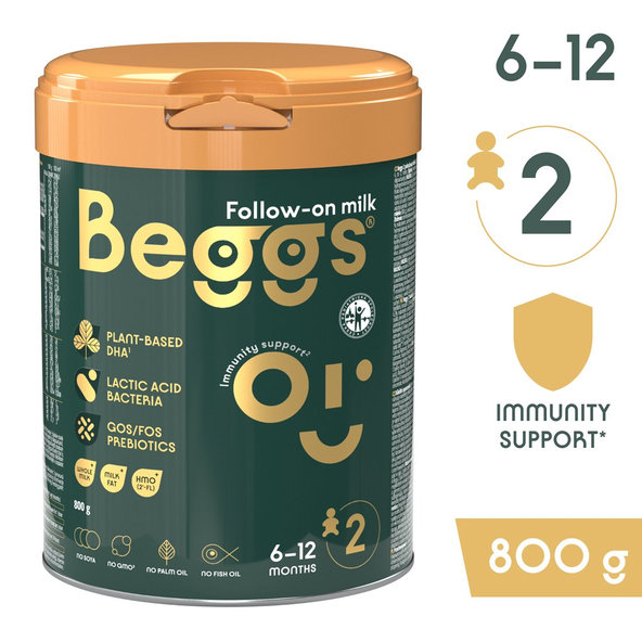 3x BEGGS 2 Mlieko pokračovacie 800 g 6m+