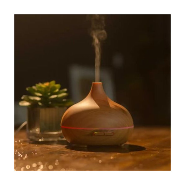 Aroma difuzér pre esenciálne oleje drevený Bioruža 300ml