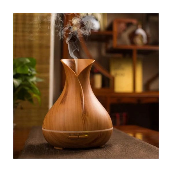 Aroma difuzér pre esenciálne oleje kvapka svetlá Bioruža 300ml