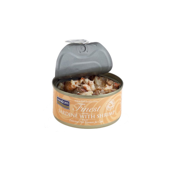 FISH4CATS Konzerva pre mačky Finest sardinka s krevetami 70g