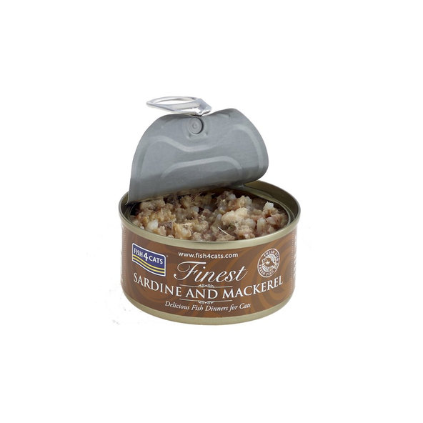 FISH4CATS Konzerva pre mačky Finest sardínka s makrelou 70g