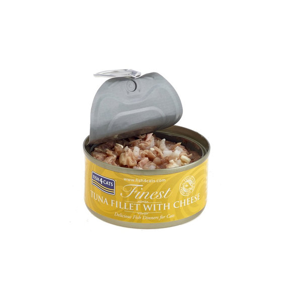 FISH4CATS Konzerva pre mačky Finest tuniak so syrom 70g