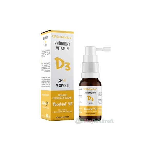 EkoMedica SK Prírodný Vitamín D3 sprej 30 ml