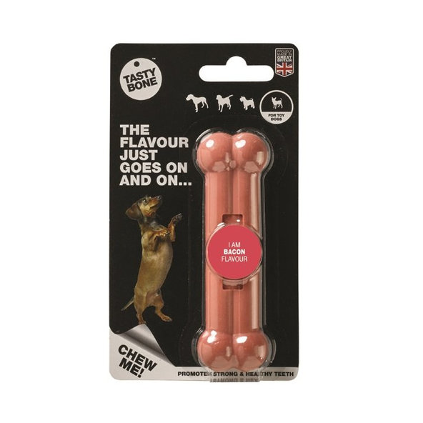 TASTY BONE Kostička nylonová pre extra malých psov - Slanina