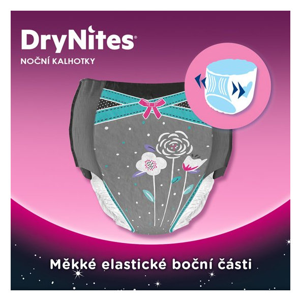HUGGIES® DryNites Nohavičky plienkové jednorazové pre dievča 8-15 rokov (27-57 kg) 9 ks