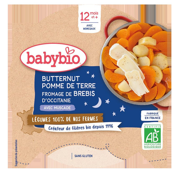 3x BABYBIO Zemiaky maslová tekvica ovčí syr 230 g