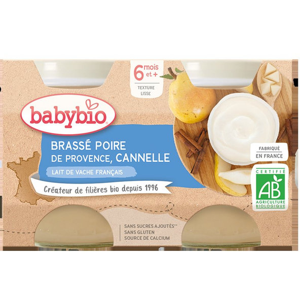 3x BABYBIO Brassé hruška škorice 2x 130 g