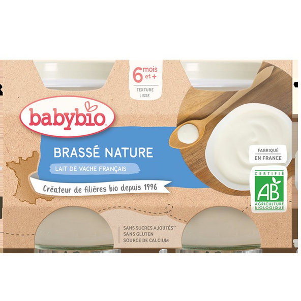 3x BABYBIO Brassé z francúzskeho mlieka natur 2x 130 g