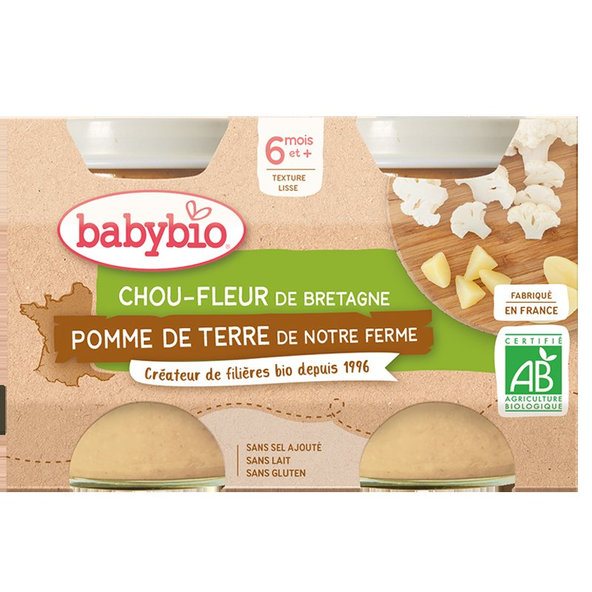 3x BABYBIO Karfiol a zemiaky 2x 130 g