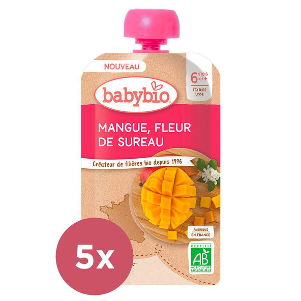 5x BABYBIO Mango bazový kvet 120 g