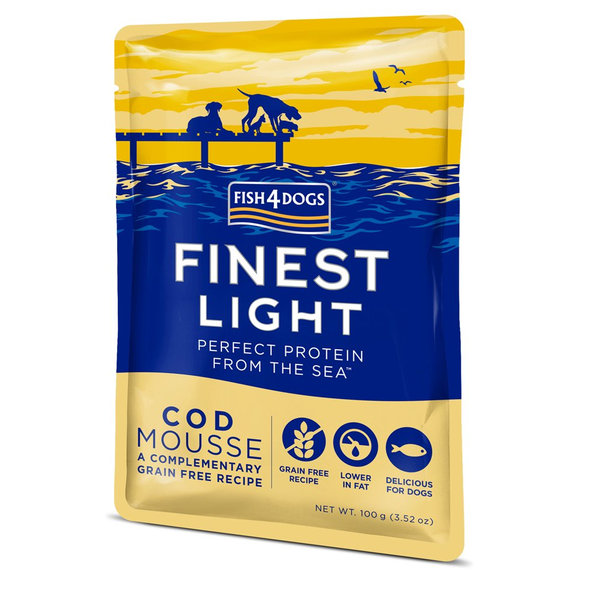 FISH4DOGS Lahodná kapsička pre psov 99% treska 100g