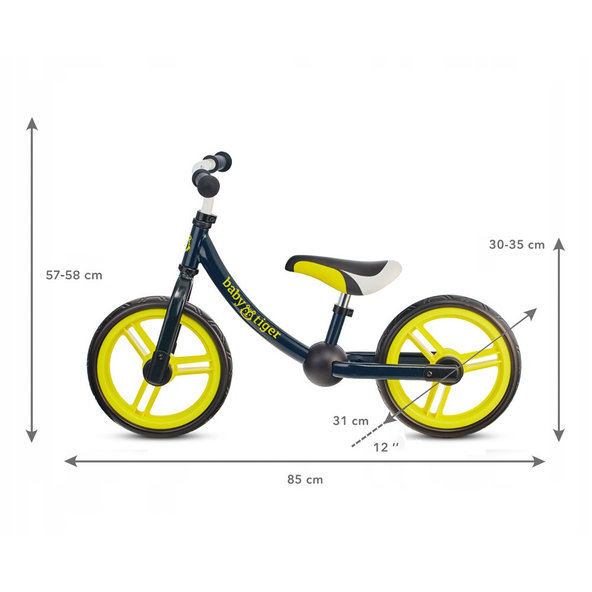 KINDERKRAFT Odrážadlo Babytiger Flow Black/Green