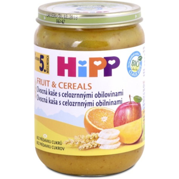HiPP BIO Kaša ovocná s celozrnnými obilninami 190 g