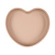 CANPOL BABIES Tanier silikónový s prísavkou - srdce béžový