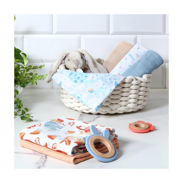 BABYONO Plienky mušelínové Super soft 3 ks - staroružová