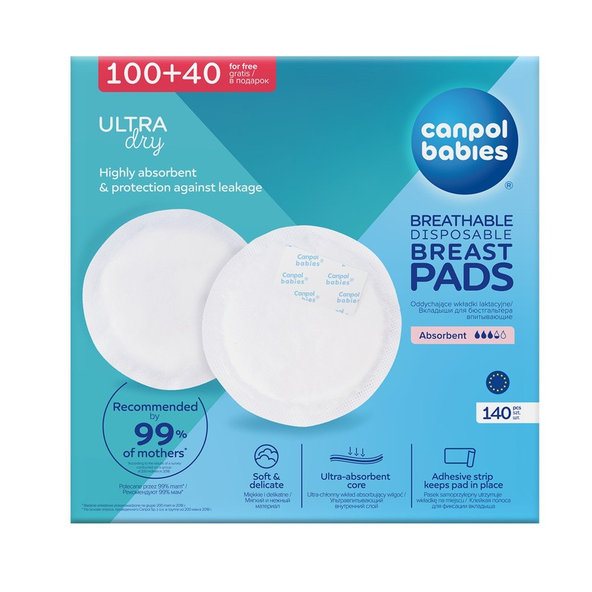 CANPOL BABIES Vložky jednorazové do podprsenky 100 + 40 ks