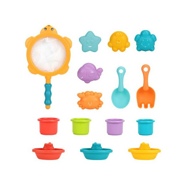 HUANGER Hračky do vody so sieťkou set 15 ks 12m+
