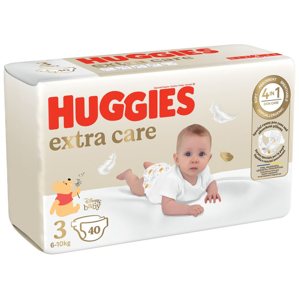 HUGGIES® Plienky jednorázové Extra Care 3 (6-10 kg) 40 ks