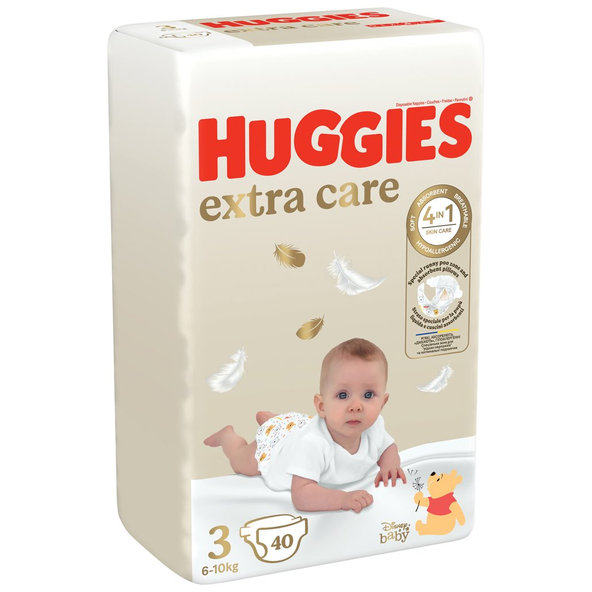 HUGGIES® Plienky jednorázové Extra Care 3 (6-10 kg) 40 ks