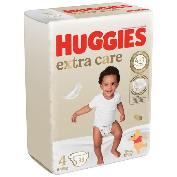 HUGGIES® Plienky jednorázové Extra Care 4 (8-14 kg) 33 ks