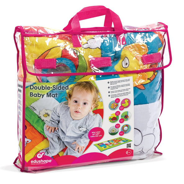 EDUSHAPE Podložka na hranie obojstranna farebná zvieratká 100x150cm 0m+