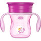CHICCO Hrnček Perfect 360 s držadlami 200 ml, ružový 12m+