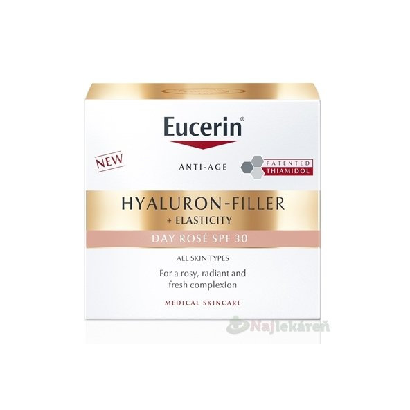 Eucerin HYALURON-FILLER+ELASTICITY Rose SPF 30 denný krém 50ml