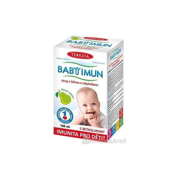 TEREZIA BABY IMUN sirup s hlivou a rakytníkom, príchuť hruška 100ml