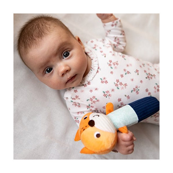 BABYONO Hračka pískacia Líška Monday 3m+