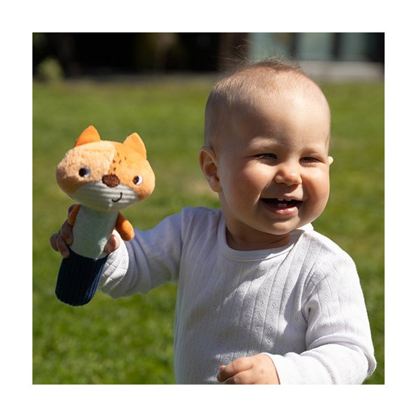 BABYONO Hračka pískacia Líška Monday 3m+