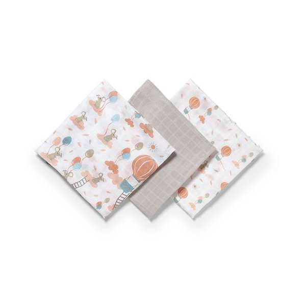 BABYONO Plienky bambusové 3 ks - šedá