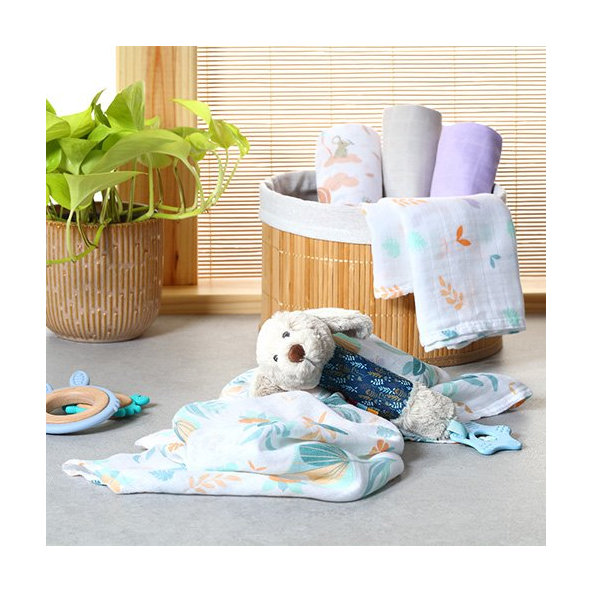 BABYONO Plienky bambusové 3 ks - šedá