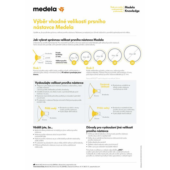 MEDELA 2x Prsný nadstavec PersonalFit Flex™ - M (24 mm)