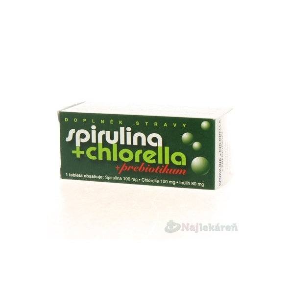 SPIRULÍNA+chlorella+ prebiotikum 90 TBL