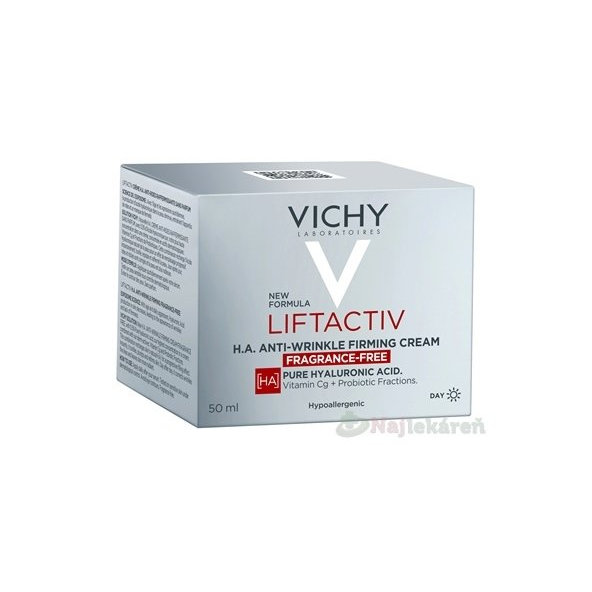 VICHY Liftactiv H.A. Anti-Wrinkle Firming spevňujúci krém bez parfumácie 50ml