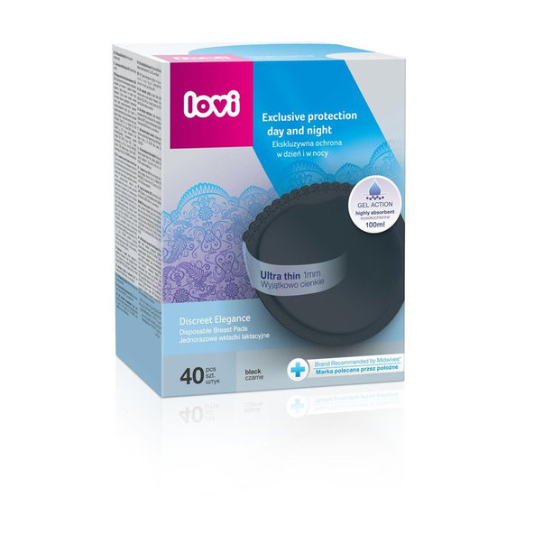 LOVI Vložky do podprsenky Discreet Elegance 40 ks čierne