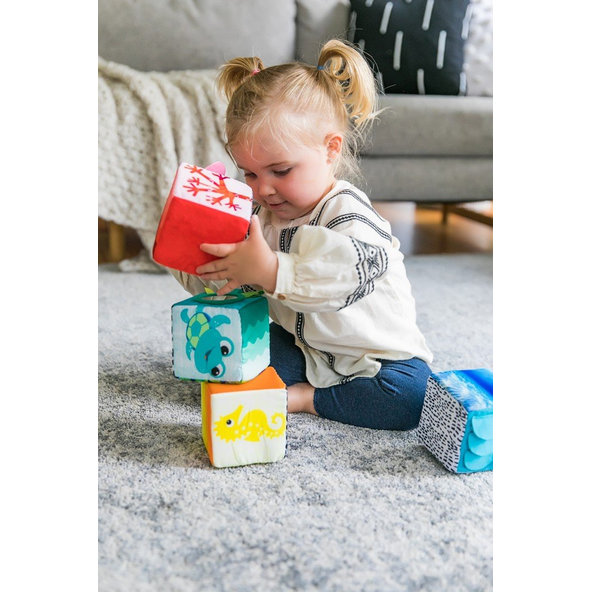 BABY EINSTEIN Kocky látkove set 4ks  Explore&Discover 3m+