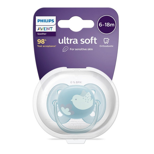 Philips AVENT Cumlík Ultrasoft Premium 6-18m modrá 1 ks
