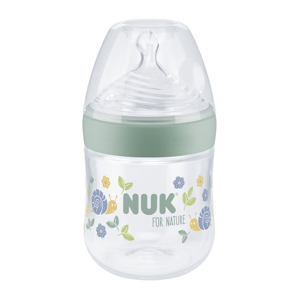 NUK Fľaša dojčenská For Nature s kontrolou teploty, zelená 150 ml