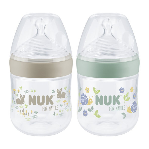 NUK Fľaša dojčenská For Nature s kontrolou teploty, zelená 150 ml